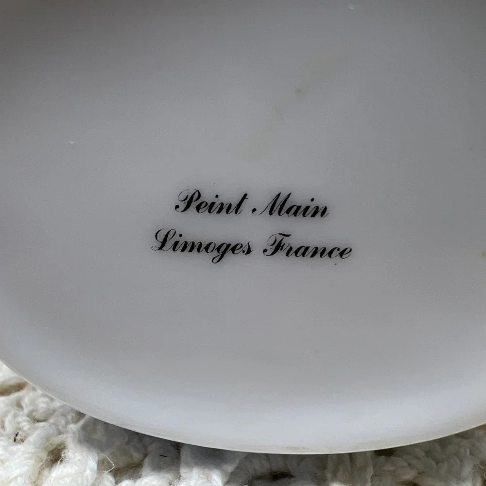 Limoges Trinket Box Statue Of Liberty New York‎ US Flag & White House Peint Main